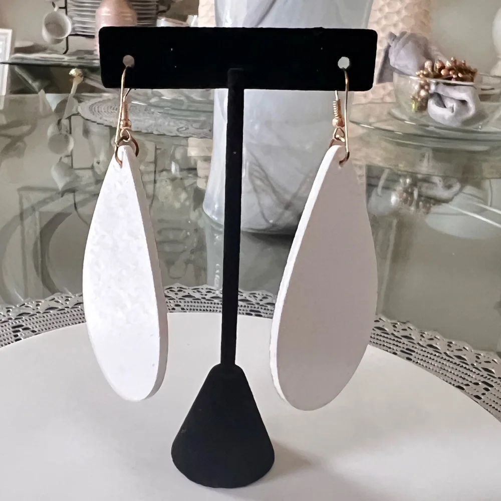 Bold Mosaic Teardrop Statement Earrings